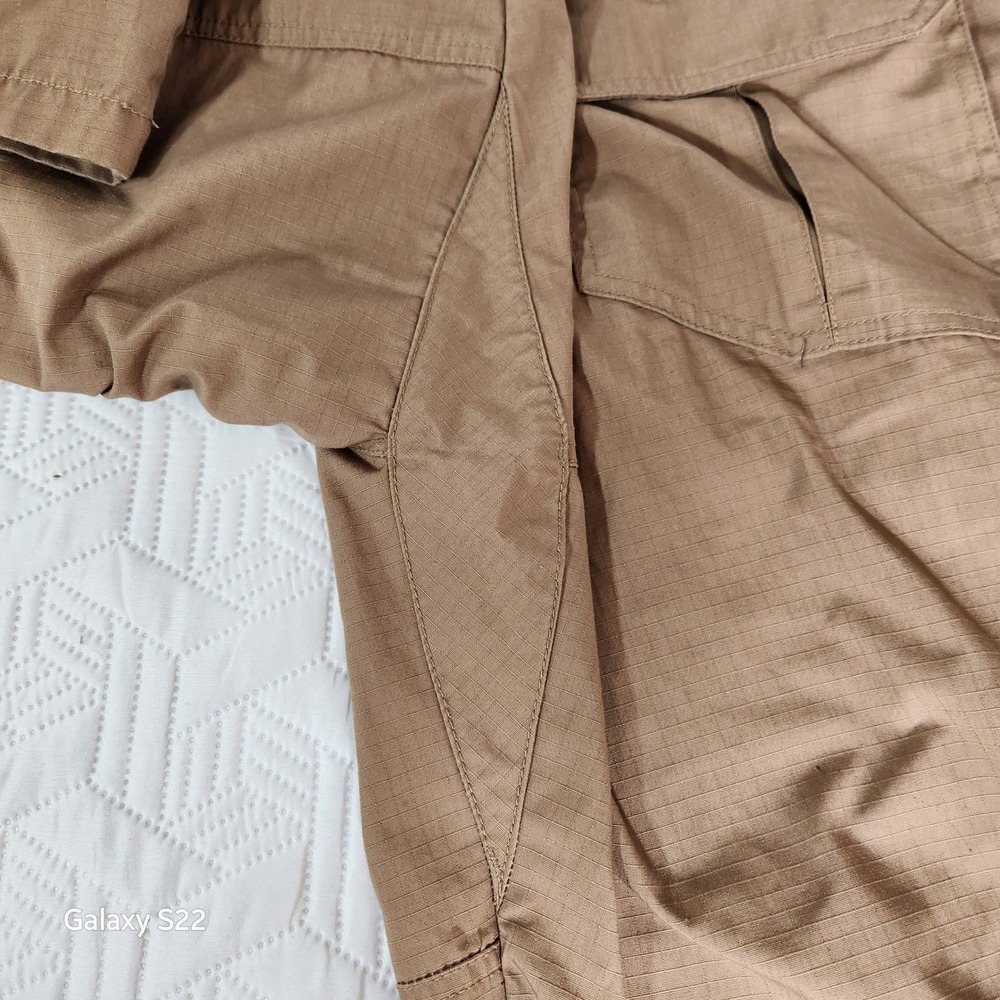 CQR Tactical Pants Mens 40x30 Brown Excellent Ripstop Cargo Work Trouser Stealth - Picture 15 of 16